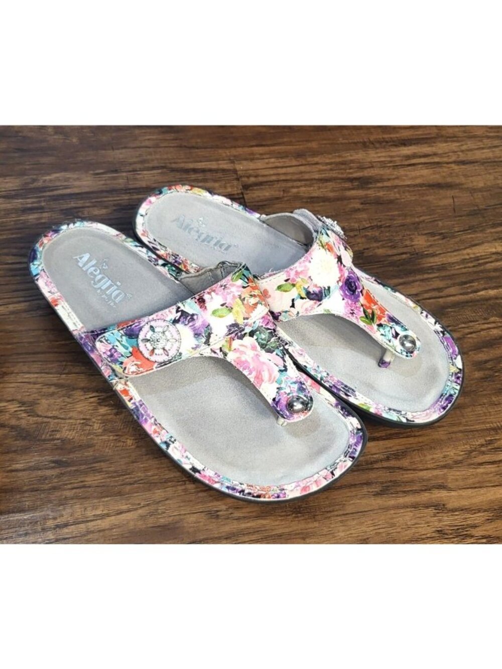 Womens Alegria Carina Perennial Crackle Sandals 10/40 Hook/Loop Comfort Floral